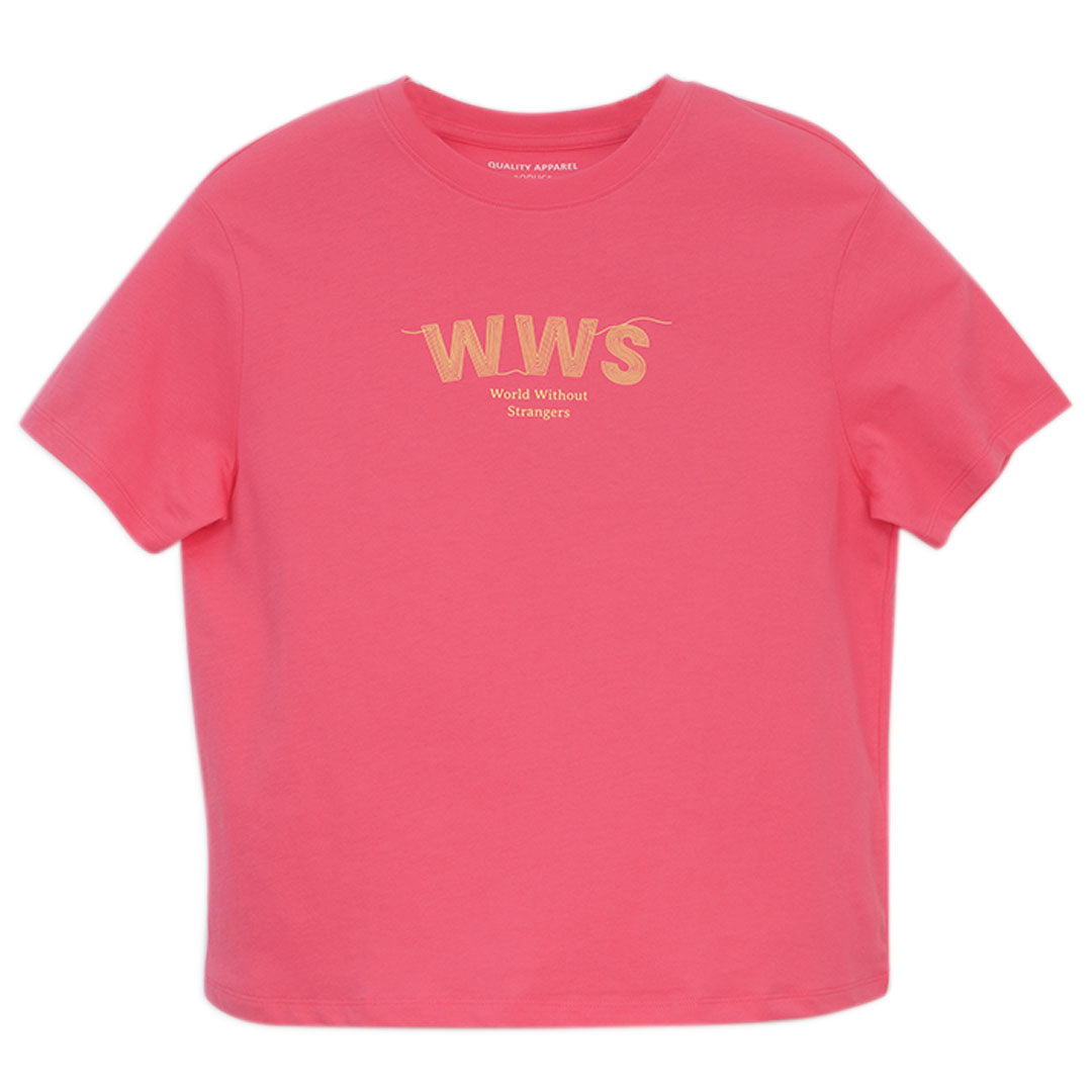 GIORDANO Women's Jersey Crew Neck Short Sleeves WWS Printed Tee (05396211)