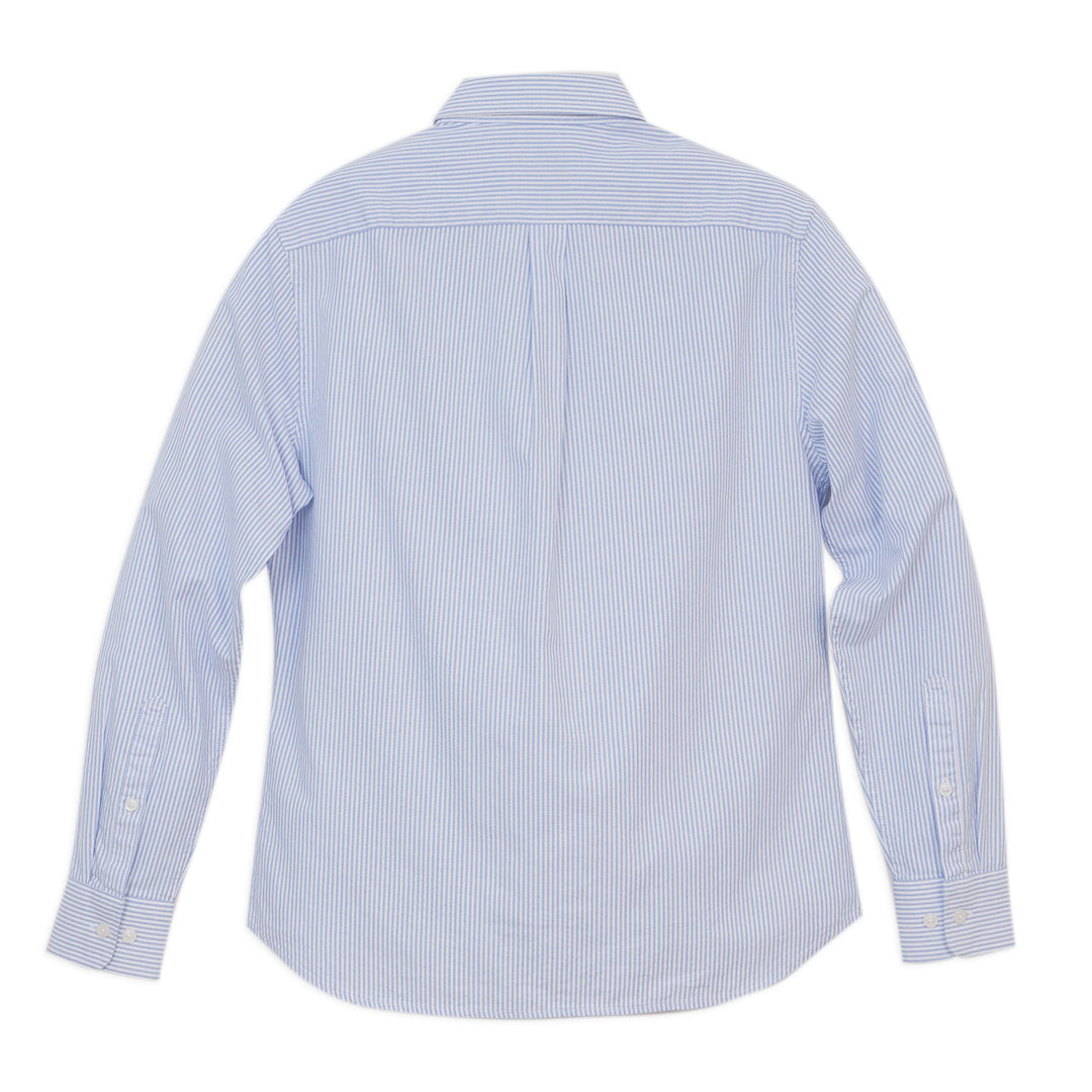GIORDANO Men's Oxford Long Sleeves Embroidery Garment Wash Shirt (01046083)