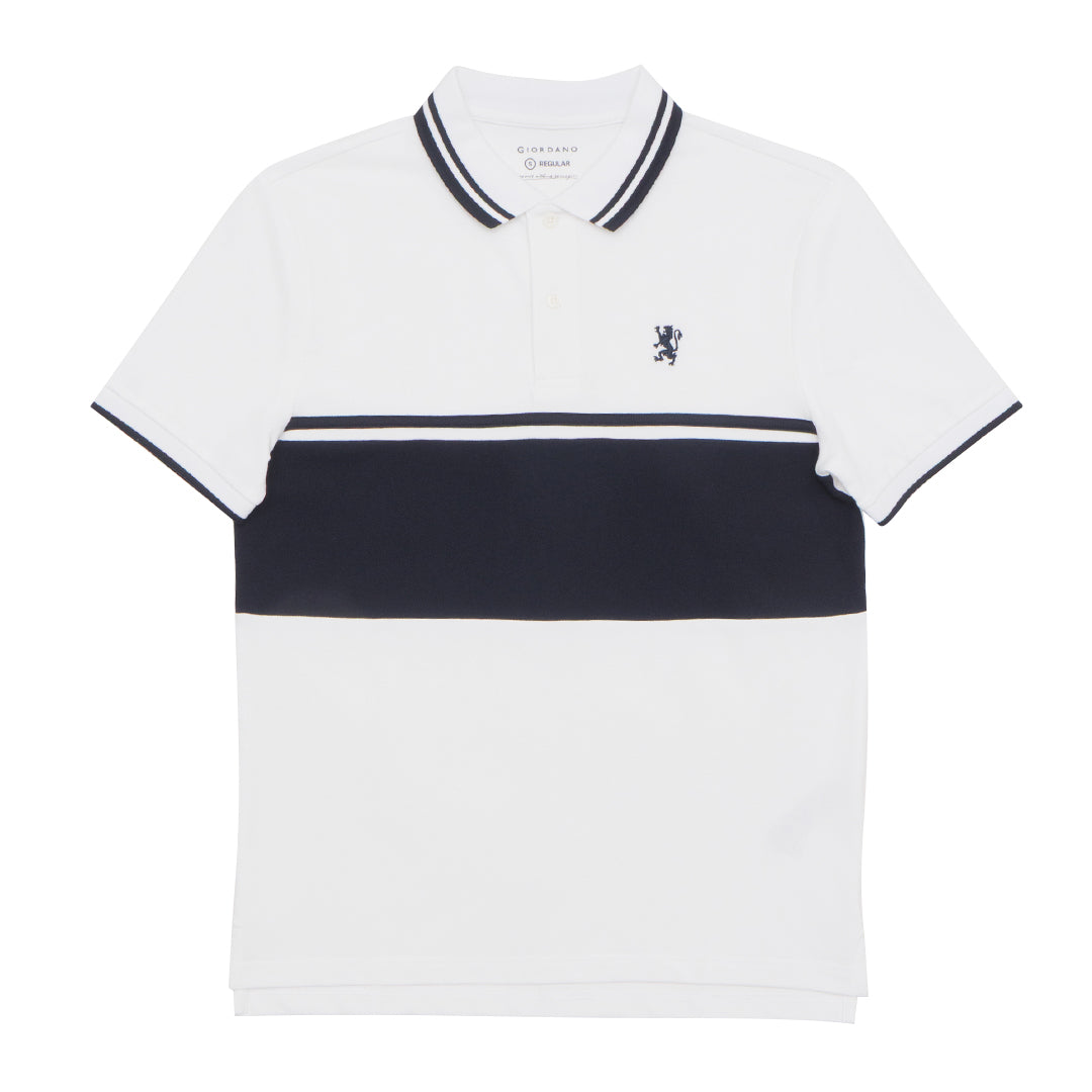 GIORDANO Men's Cotton Lycra Bold Polo (01015342)