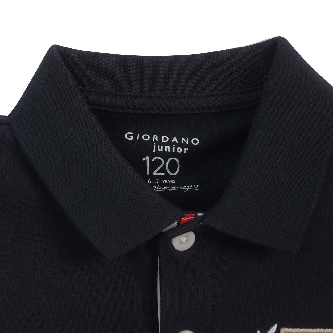 GIORDANO Junior Cotton Lycra Pique Embroidery Bold Polo (03015342)