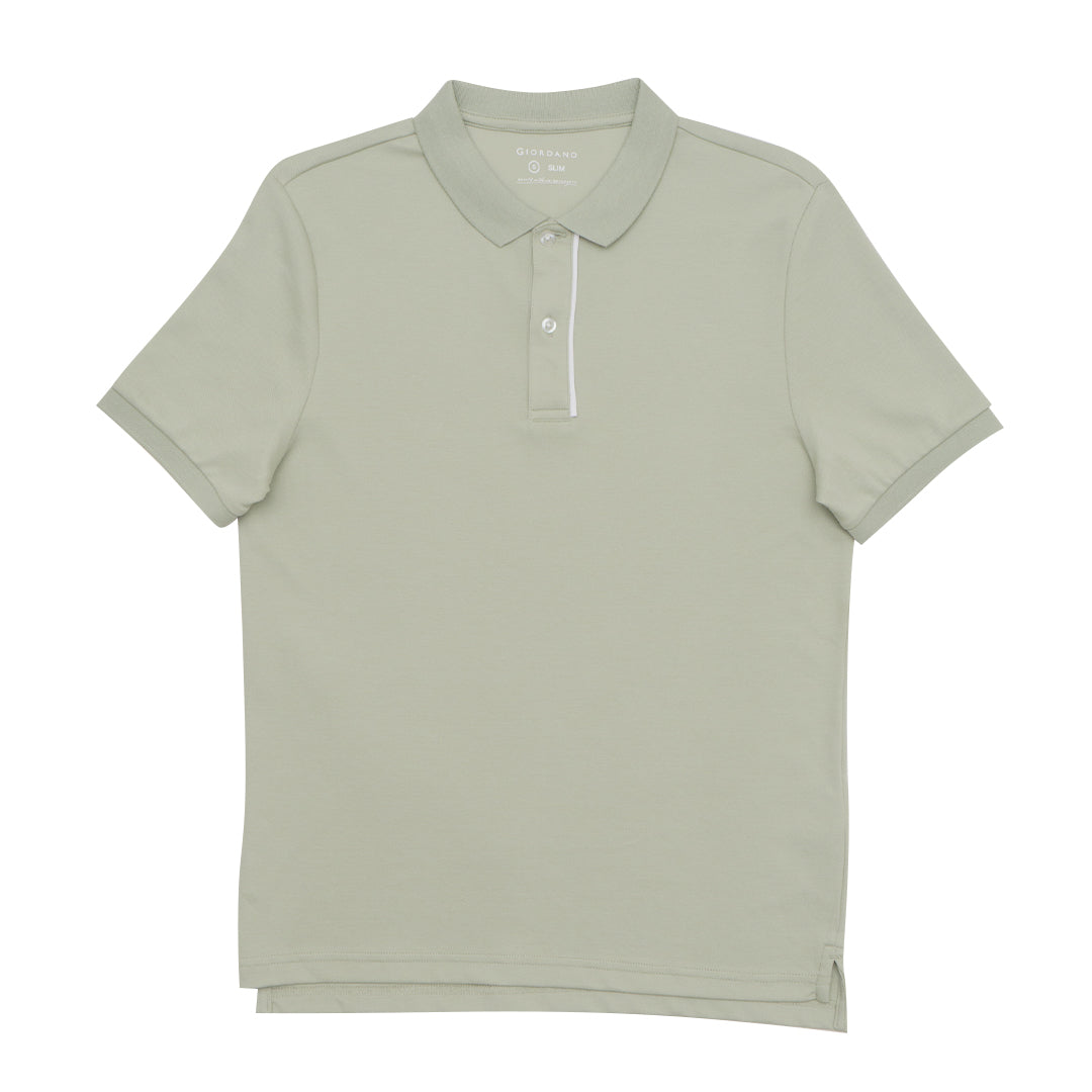 GIORDANO Men's Cotton Nylon Solid Polo (01015320)