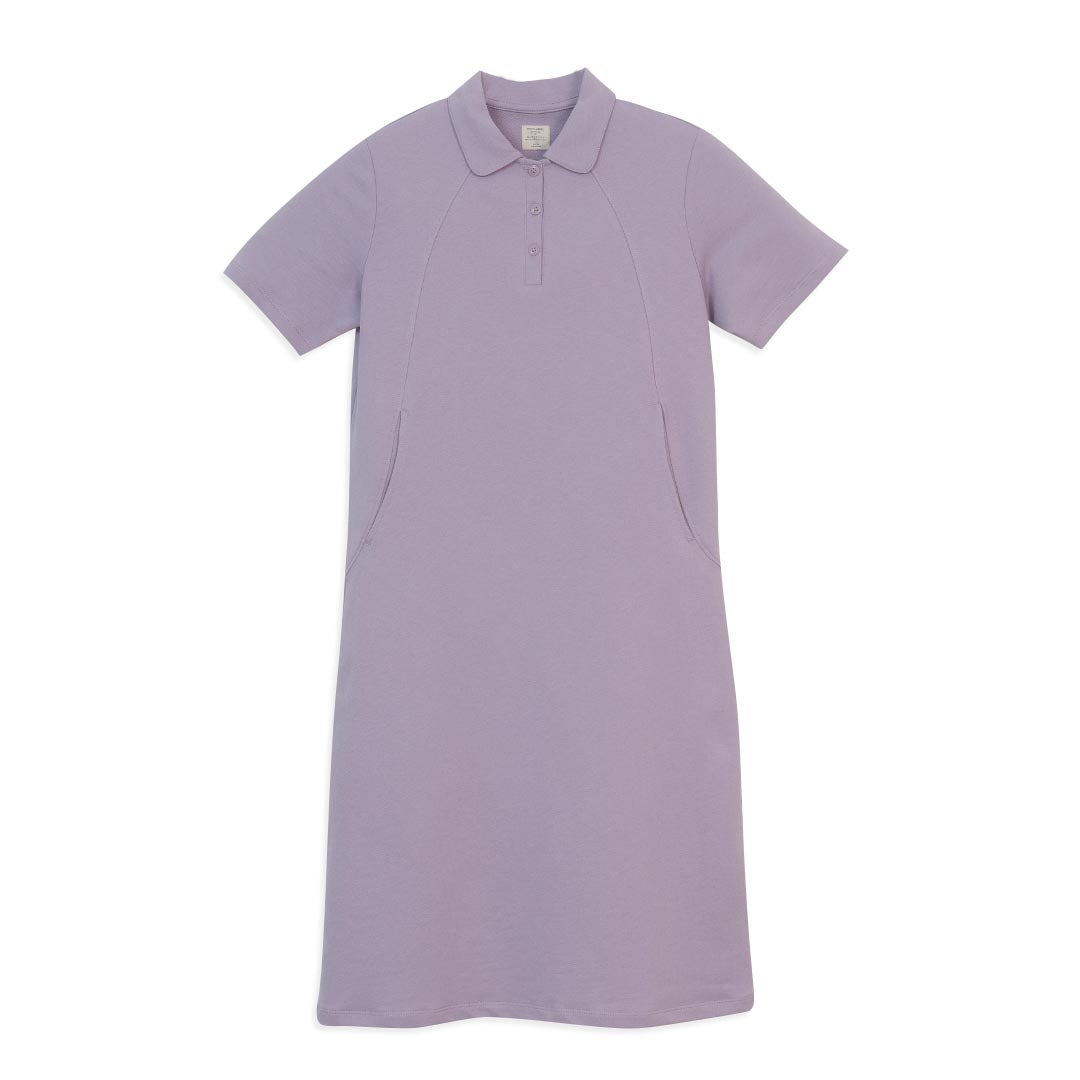 GIORDANO Women's French Terry Knit Collar Loose Fit Dress (05466468)