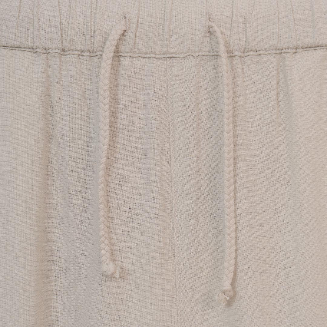 GIORDANO Women's Linen Viscose Plain Weave High Waist Wide Leg Pants (05416225)