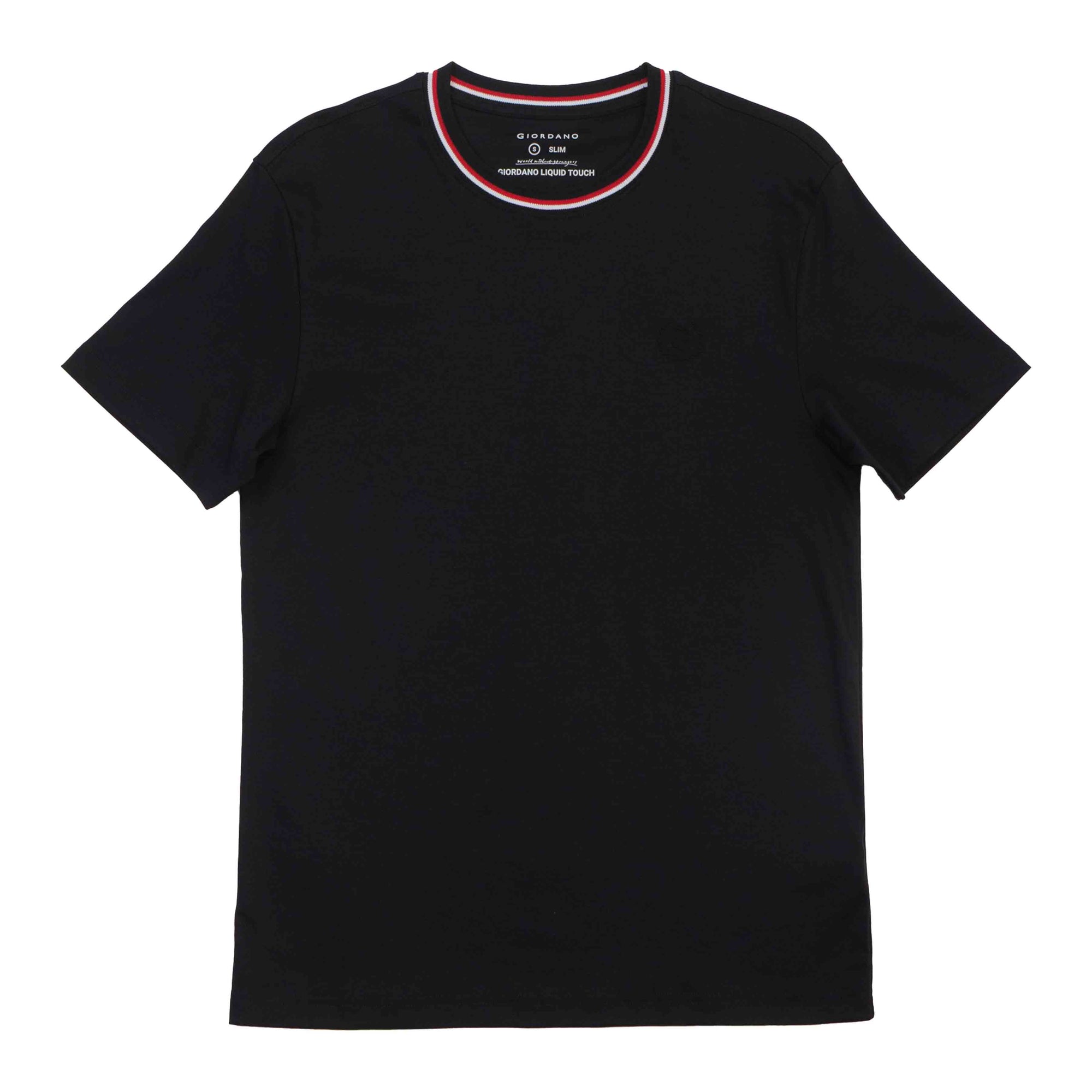 GIORDANO Men's Liquid Touch Crew Neck Slim Fit  Pocket Tee (01025246)