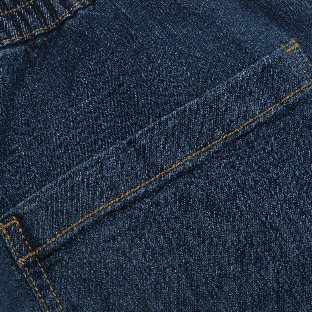 GIORDANO Men's Denim Mid Rise Relax Fit Bermuda Shorts (01105216)