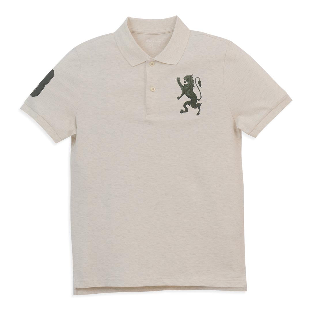 GIORDANO Men's 3D Lion Slim Fit Polo (01016221)