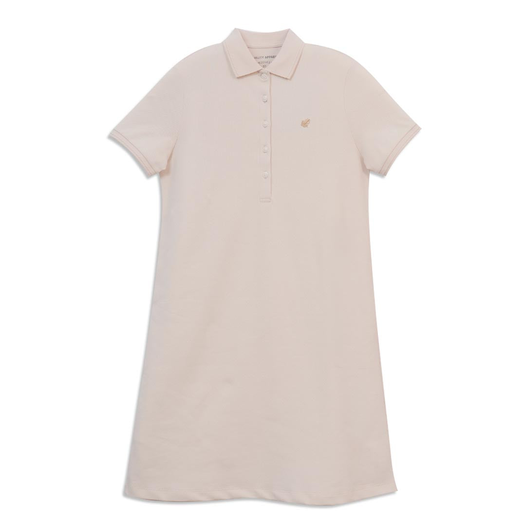 GIORDANO Women's Frog Sweatmark-Free Cotton Lycra Pique Comfort Fit Polo Dress (05466416)