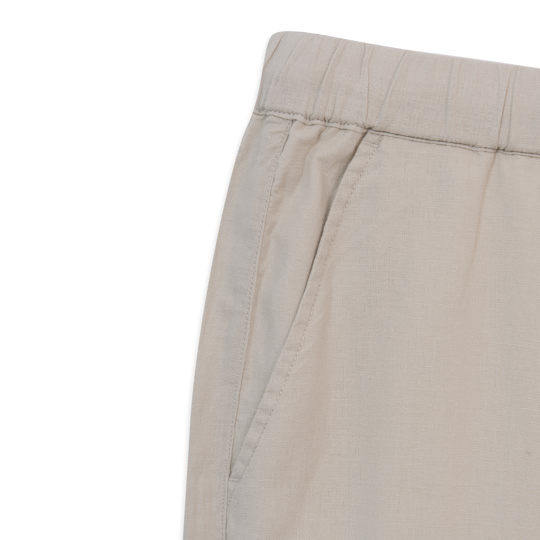 GIORDANO Women's Linen Viscose Plain Weave High Waist Wide Leg Pants (05416225)