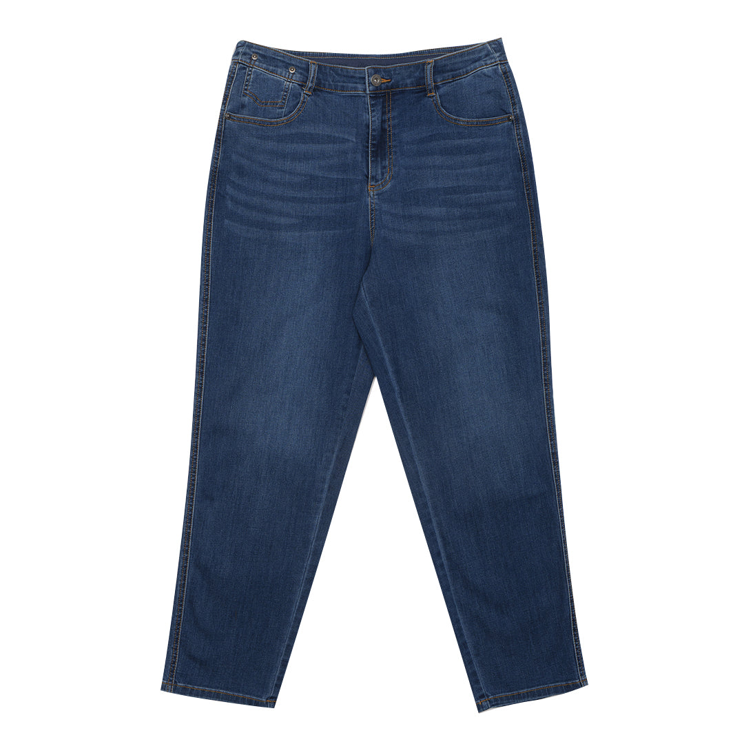 GIORDANO Women's Denim High Waist Mom Straight Fit Pocket Jeans (05415024)