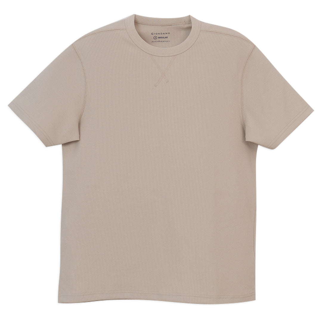 GIORDANO Men's Waffle Crew Neck Regular Fit Tee (01026223)