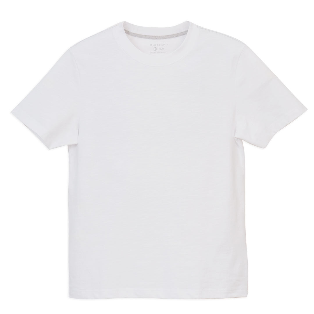 GIORDANO Men's Cotton Polyester Jersey Crew Neck Slim Fit Tee (01026211)