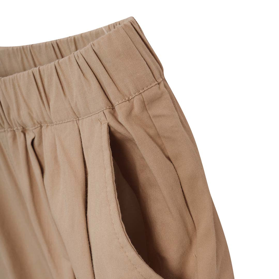 GIORDANO Women's Cotton Twill High Waist Relax Tapered Fit Audrey Pants (05425005)