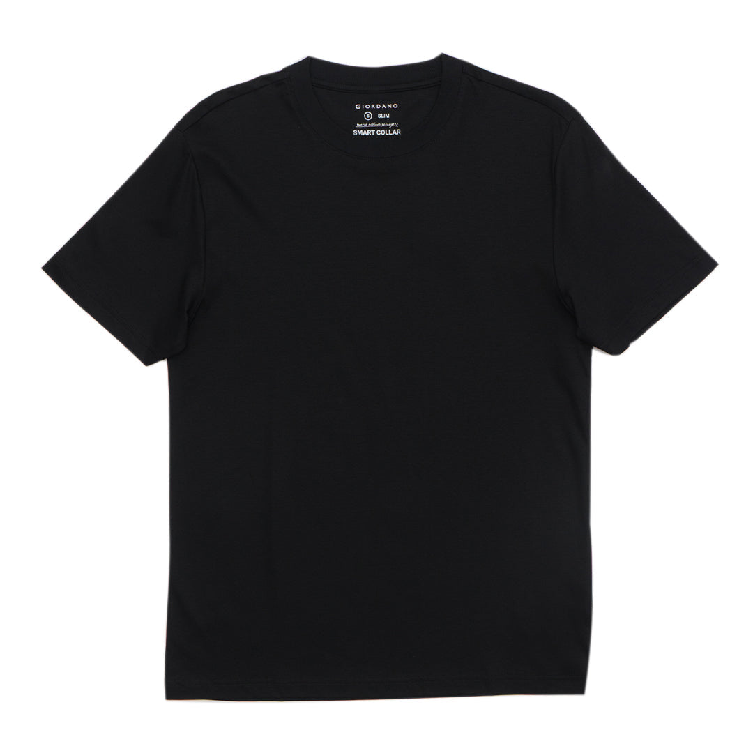 GIORDANO Men's Mulberry Silk Blend Emblem Crew Neck Tee  (01025215)