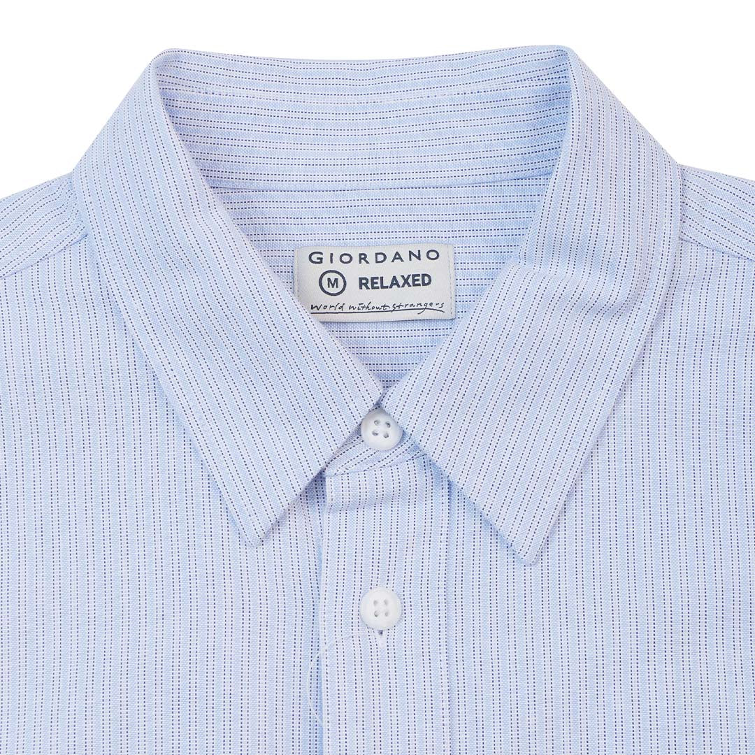 GIORDANO Men's Cotton Short Sleeves Relax Fit Oxford Shirt (01045233)