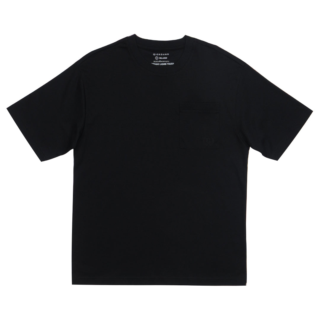 GIORDANO Men's Liquid Touch Relax Fit  Pocket Tee (01025219)