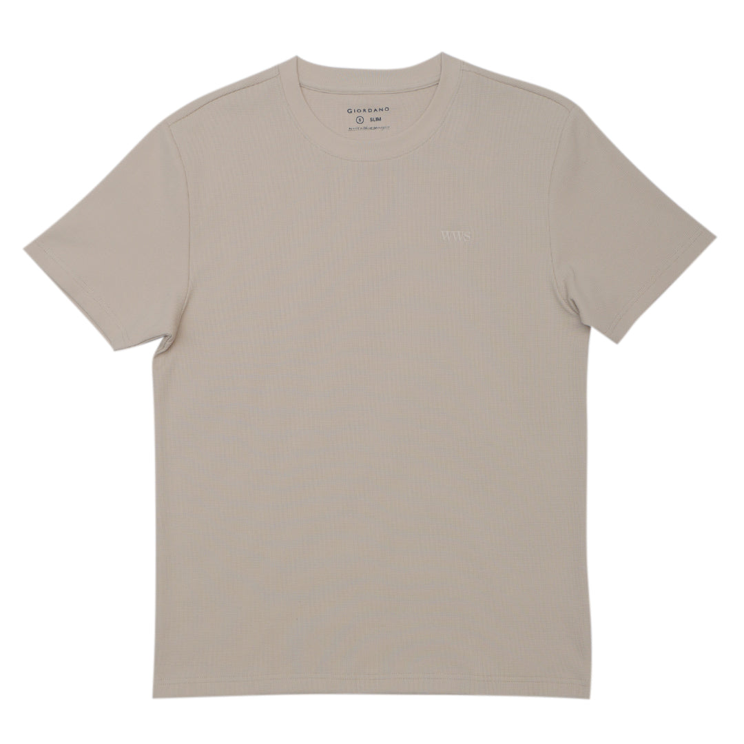 GIORDANO Men's WWS Waffle Crew Neck Tee (01025205)