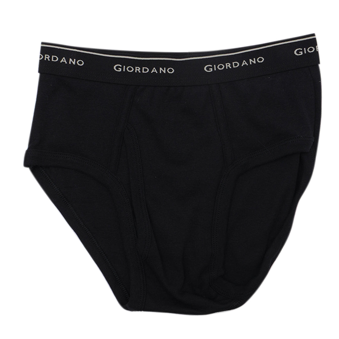 GIORDANO Men's Cotton Ribbed 6 in a Pack Essential Classic Brief (01175114)