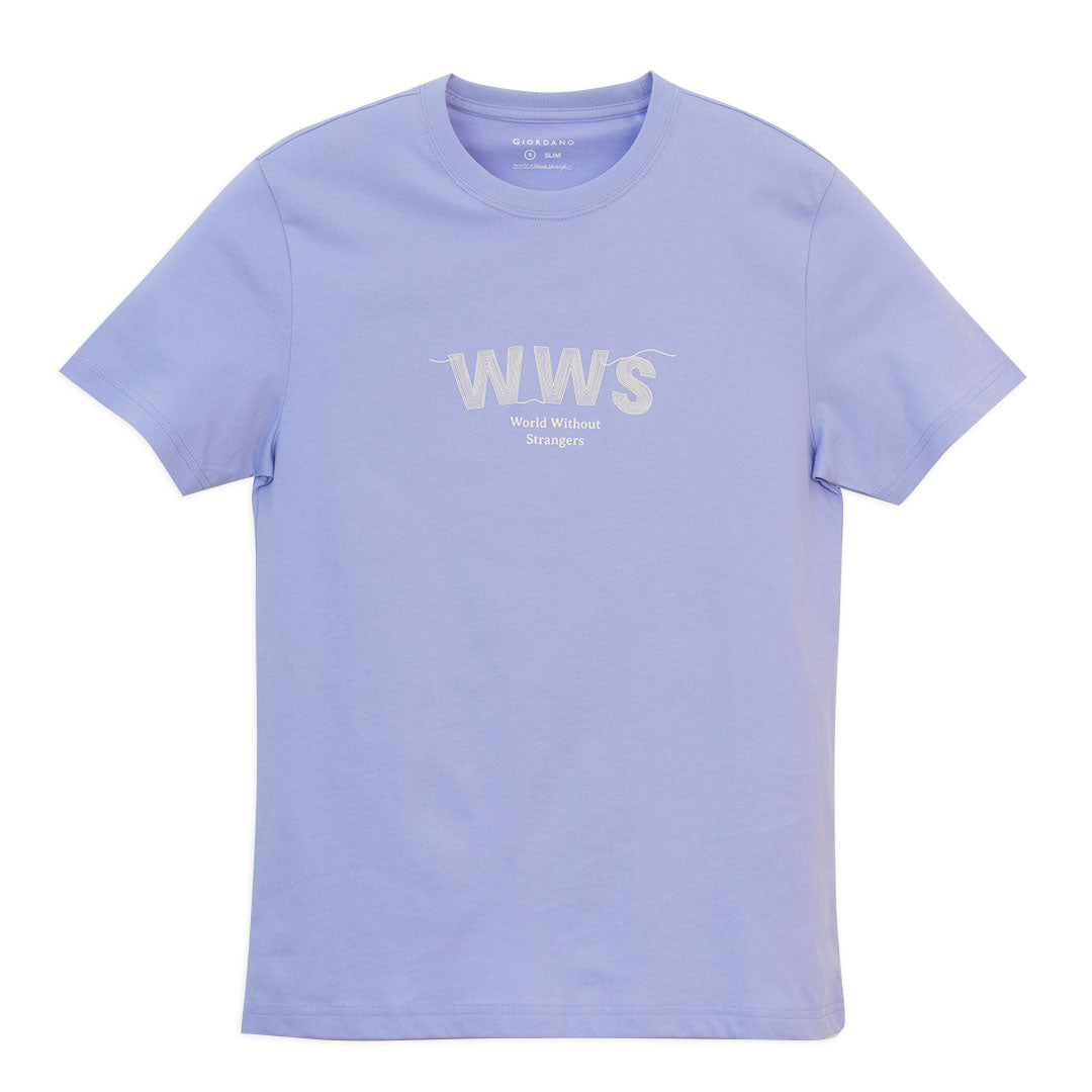 GIORDANO Men's WWS Slim Fit Printed Tee (01096316)