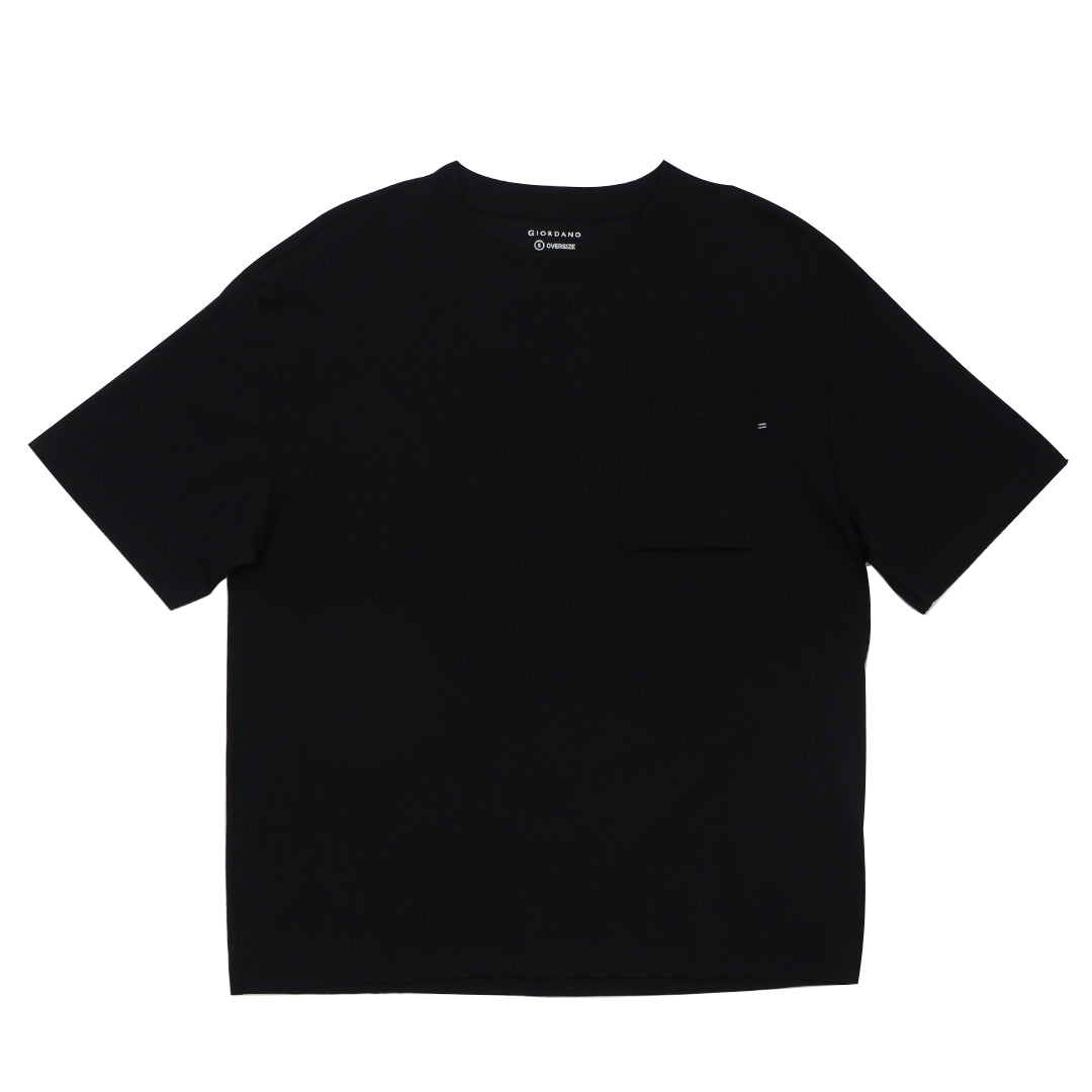 GIORDANO Men's Jersey Crew Neck Oversize Pocket Tee (01025213)