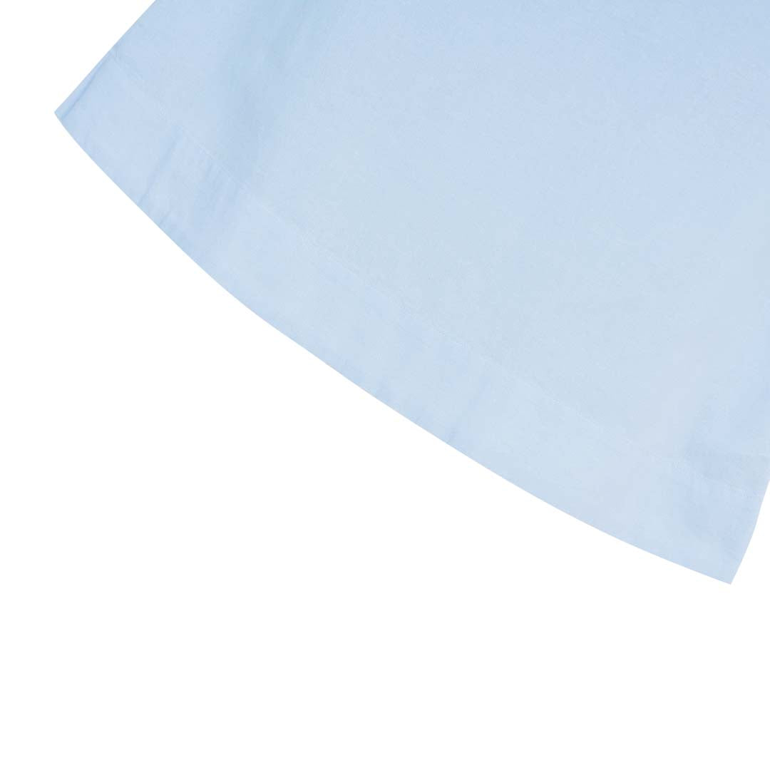 GIORDANO Women's Linen Cotton Poplin Round Neck Short Sleeves Loose Fit Scoop Back Shirt (05346206)