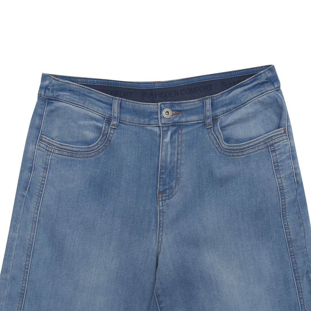 GIORDANO Women's High Waist Wide Leg Denim Pants (05415039)