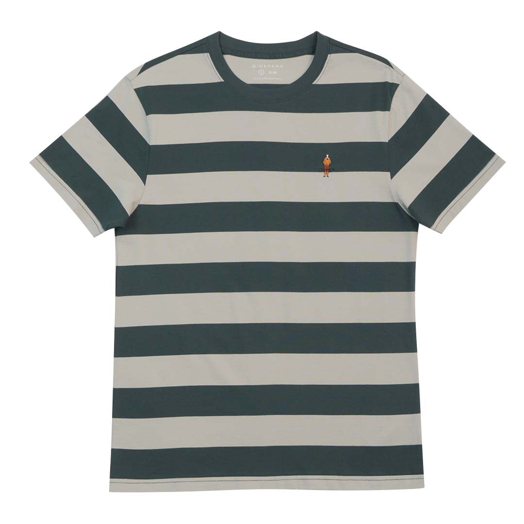 GIORDANO Men's Classic Man Stripe Tee (01025264)