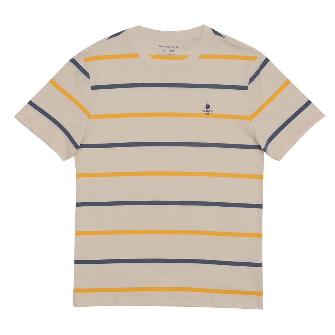 GIORDANO Men's Classic Man Stripe Tee (01025264)