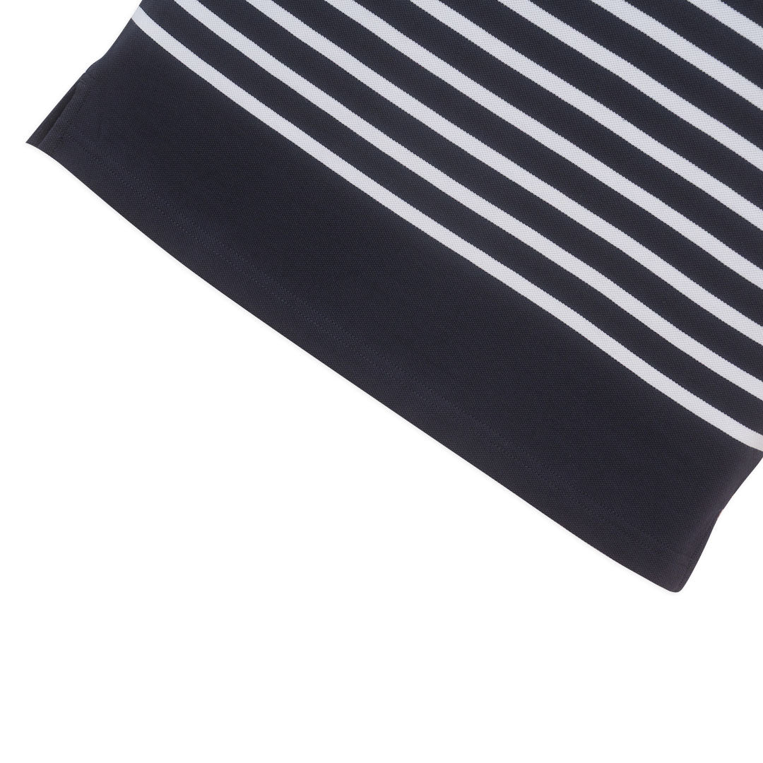 GIORDANO Men's Cotton Pique Slim Fit Stripe Polo (01016230)
