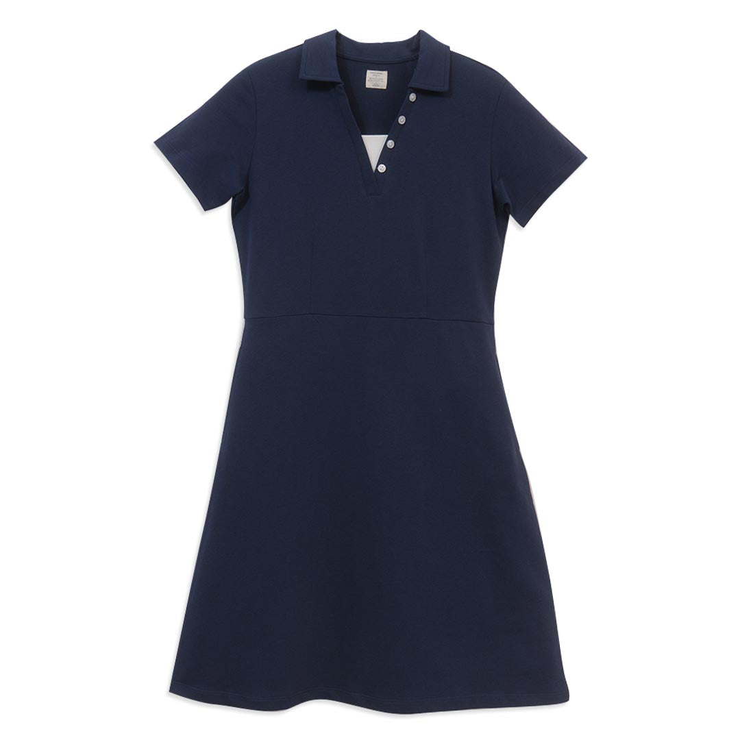 GIORDANO Women's Pique Knit Collar Loose Fit Dress (05466470)
