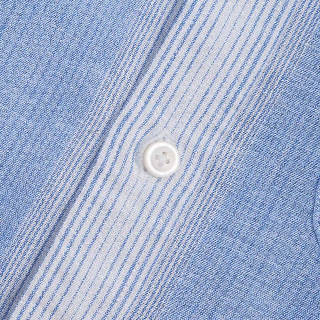 GIORDANO Men's Linen Cotton Poplin Short Sleeves Stripe Shirt (01046412)