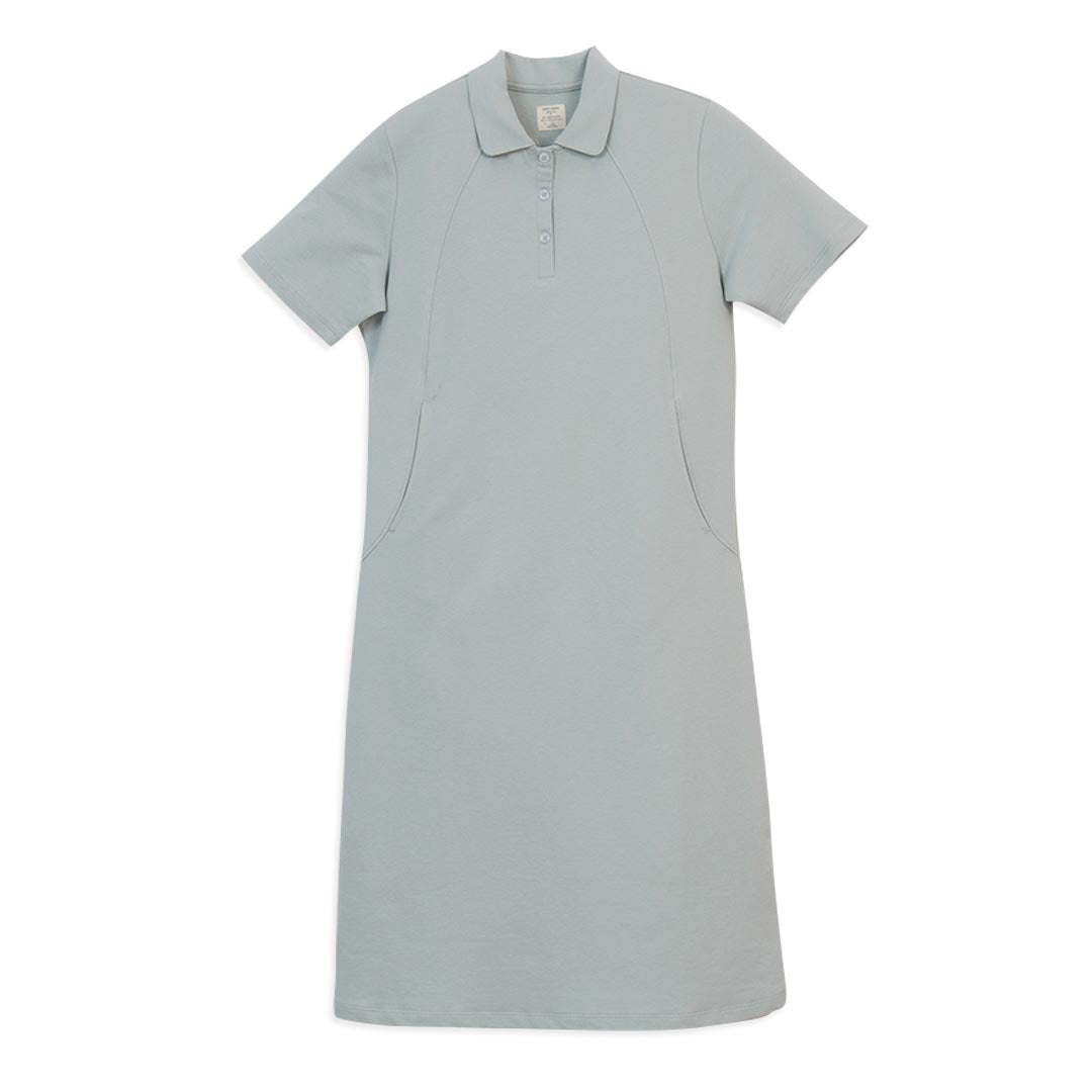 GIORDANO Women's French Terry Knit Collar Loose Fit Dress (05466468)