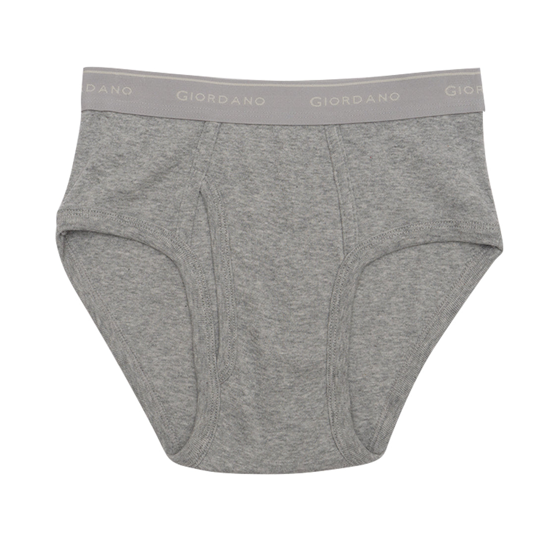 GIORDANO Men's Cotton Ribbed 6 in a Pack Essential Classic Brief (01175114)