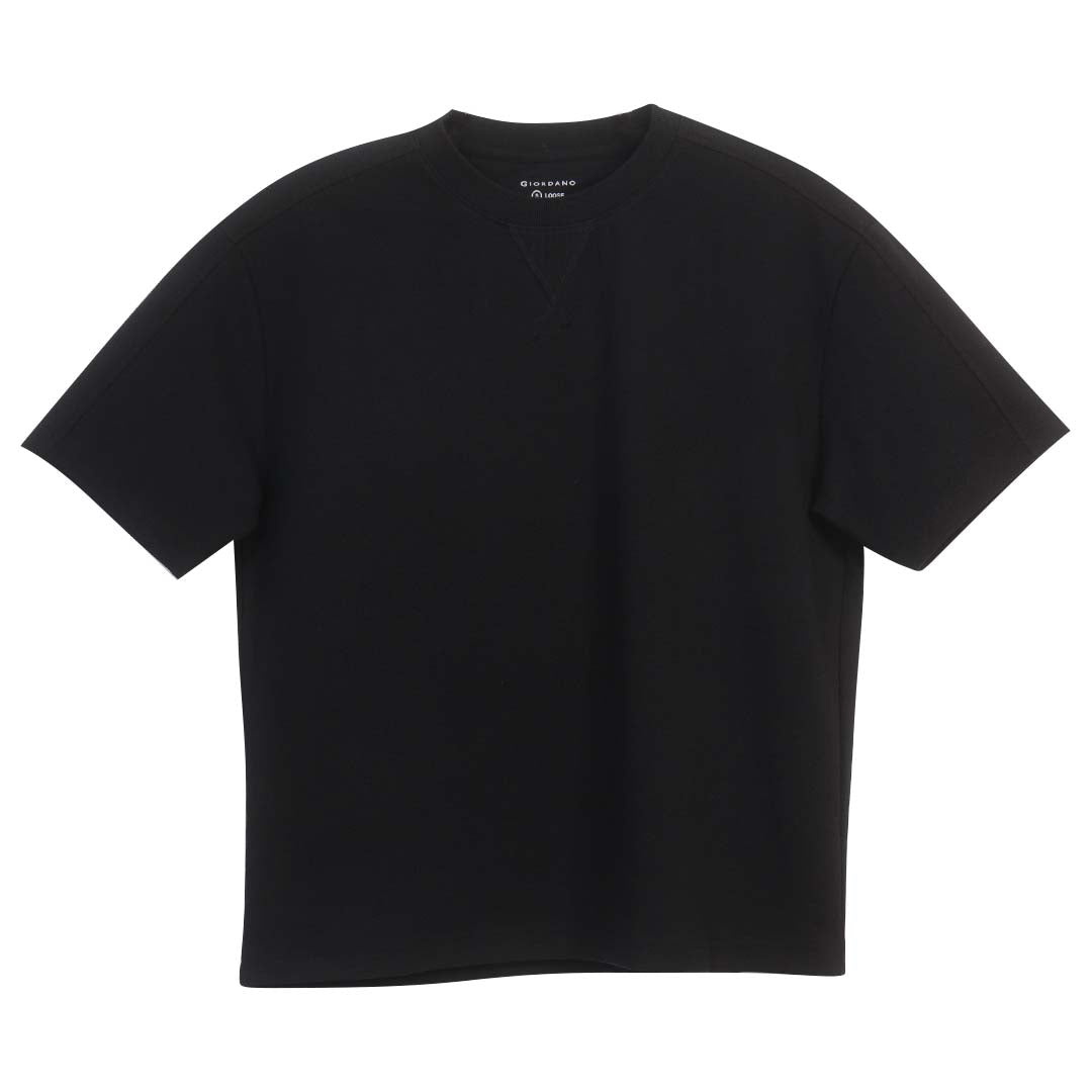 GIORDANO Men's Cotton Polyester Crew Neck Loose Fit Tee (01026221)