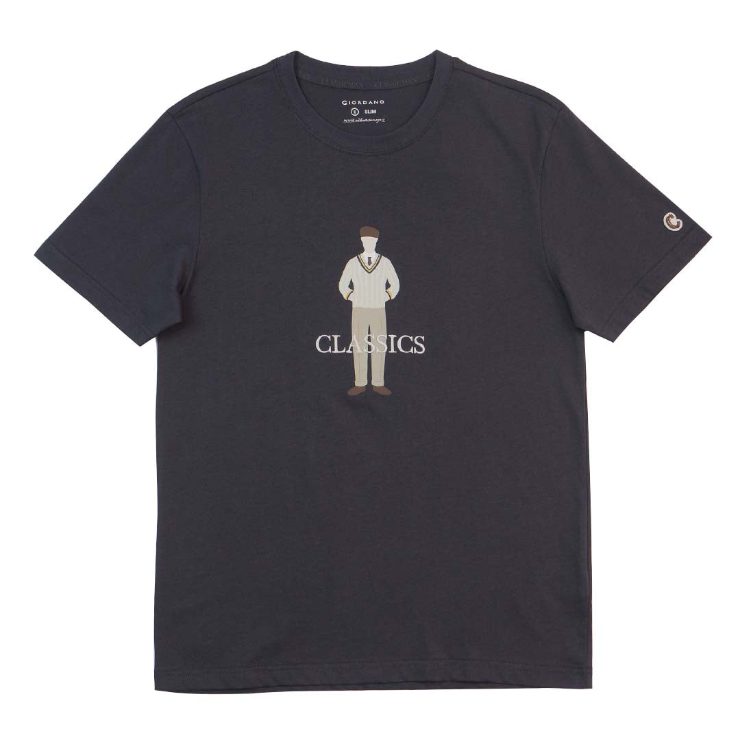 GIORDANO Men's Classics Club Printed Tee (01095294)