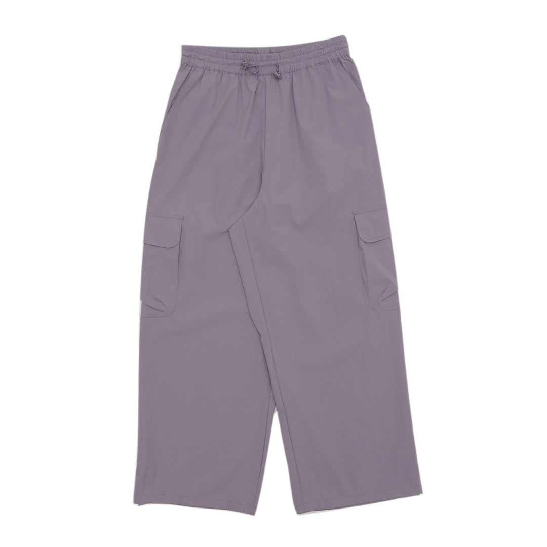 GIORDANO Women's Nylon Spandex High Waist Wide Leg  Cargo Pants (05415005)