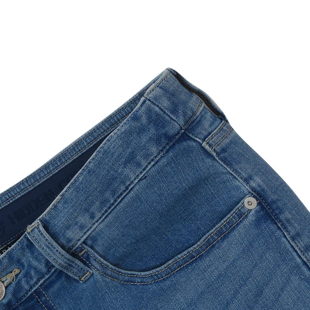 GIORDANO Men's Cotton Spandex Denim Mid Rise Regular Fit Jeans (01115050)