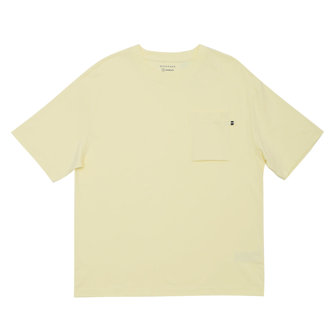 GIORDANO Men's Jersey Crew Neck Oversize Pocket Tee (01025213)