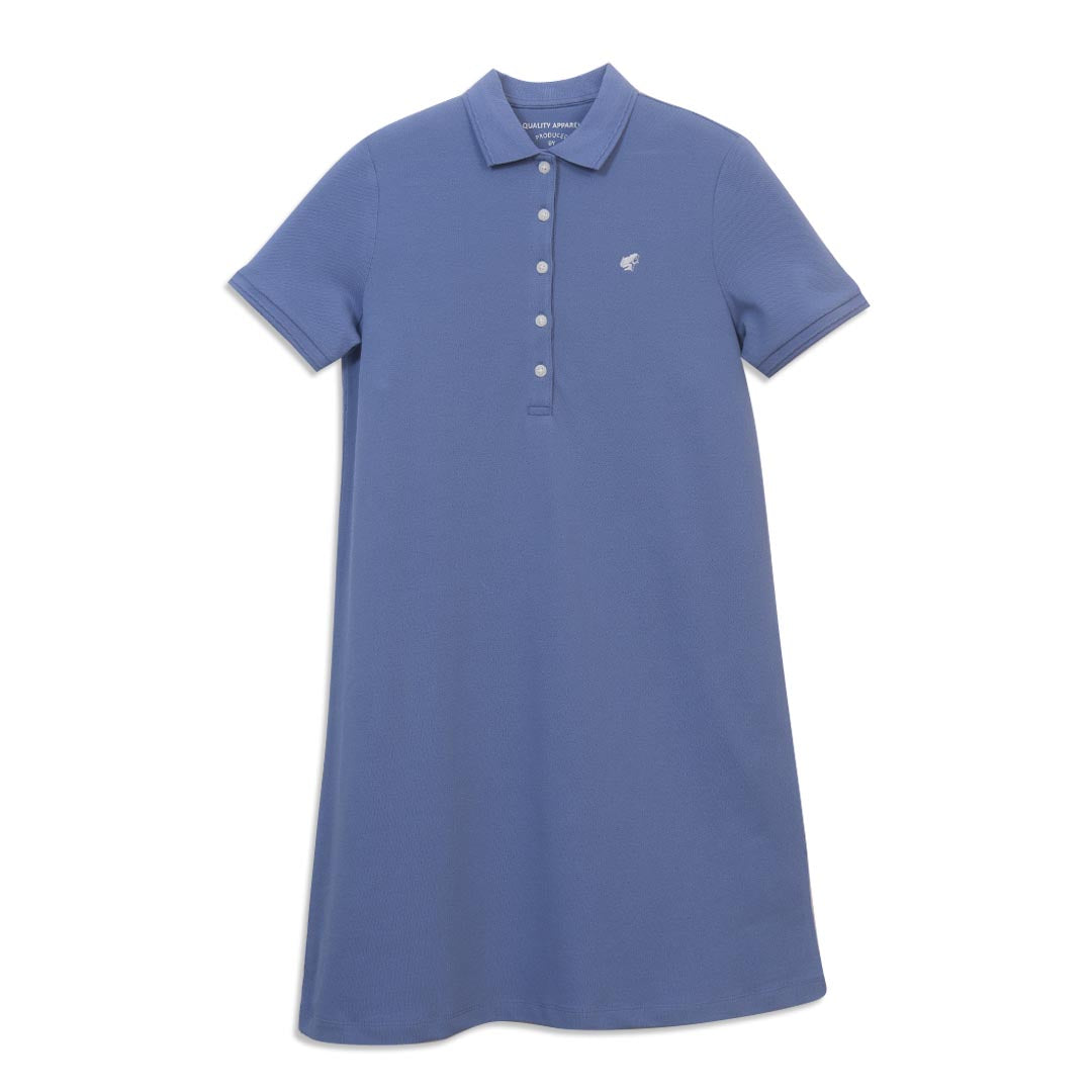 GIORDANO Women's Frog Sweatmark-Free Cotton Lycra Pique Comfort Fit Polo Dress (05466416)
