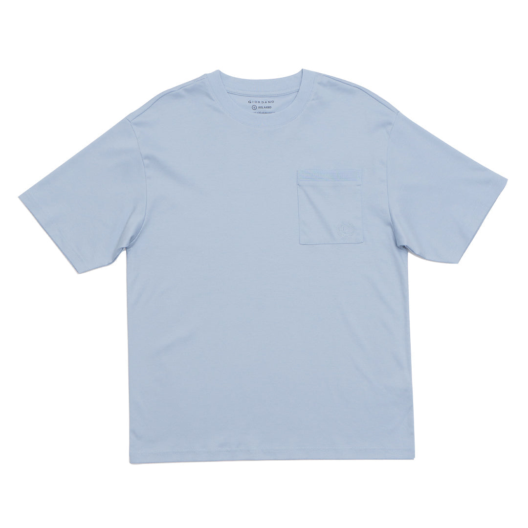 GIORDANO Men's Liquid Touch Relax Fit  Pocket Tee (01025219)