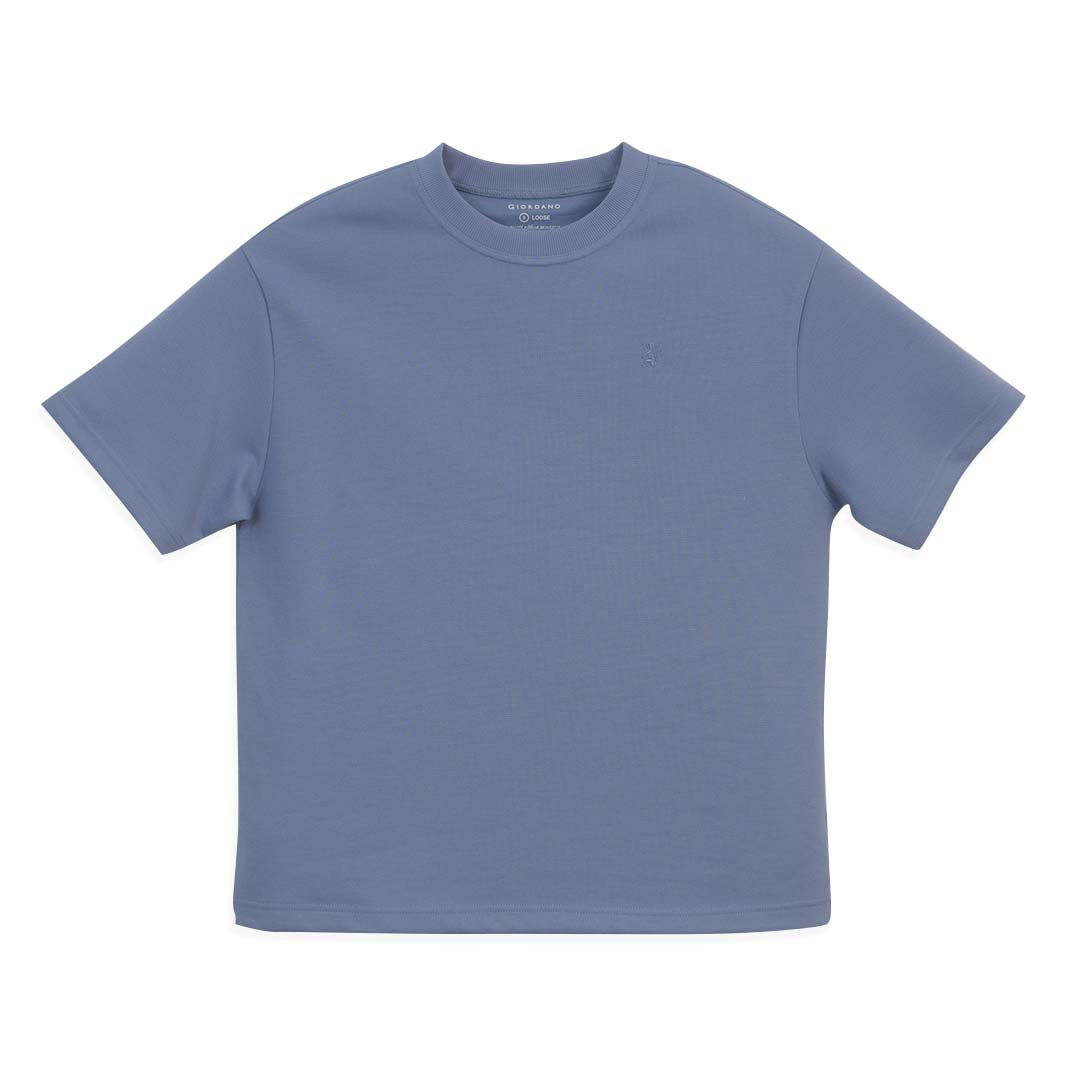 GIORDANO Men's Jacquard Crew Neck Loose Fit Tee (01026218)