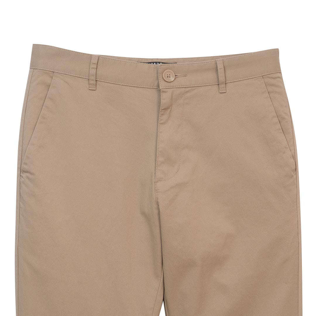 GIORDANO Men's Cotton Lycra Twill Mid Rise Regular Tapered Fit Khakis (01116010)