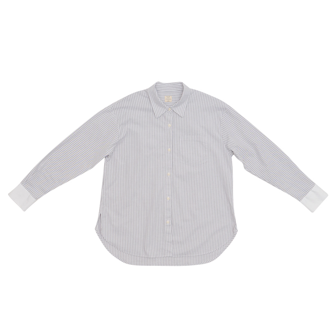 GIORDANO Women's Cotton Lycra Oxford Acute Collar Long Sleeves Eco Soft Shirt (05345018)