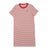 GIORDANO Women's Frog Stripe Cotton Jersey Crew Neck Comfort Fit Red Dress 