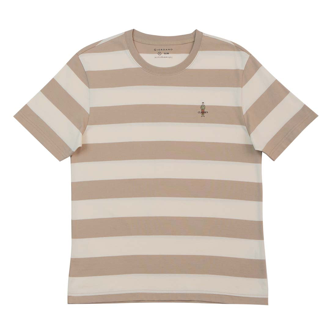 GIORDANO Men's Classic Man Stripe Tee (01025264)