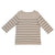 GIORDANO Women's Cotton Polyester Crew Neck Comfort Fit Stripe Tee  (05325272)