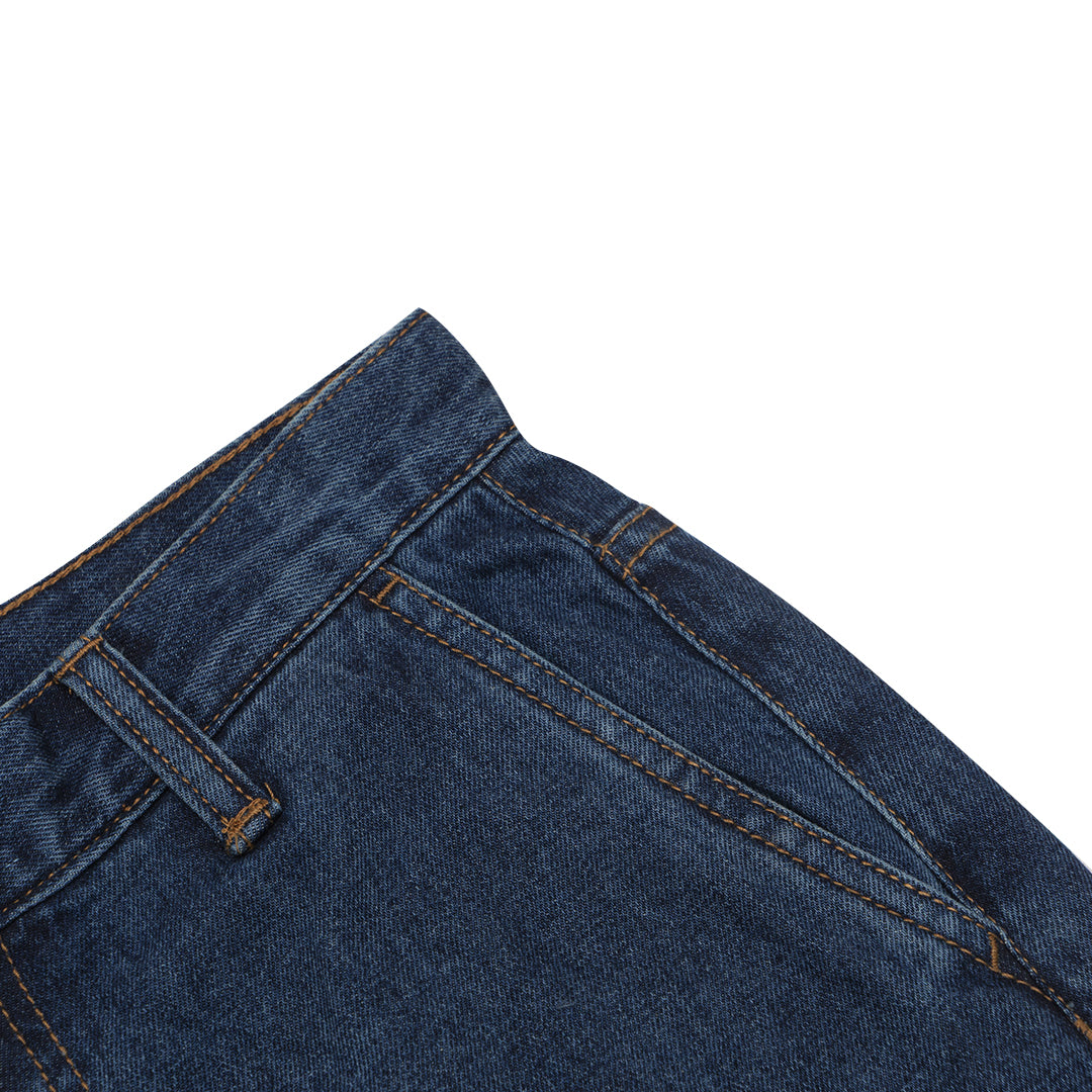 GIORDANO Men's Cotton Denim Mid Rise Relax Fit Cargo Pants (01115030)