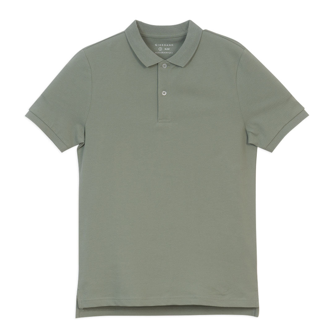 GIORDANO Men's Lycra Pique Slim Fit Sweatmark-Free Polo (01016248)