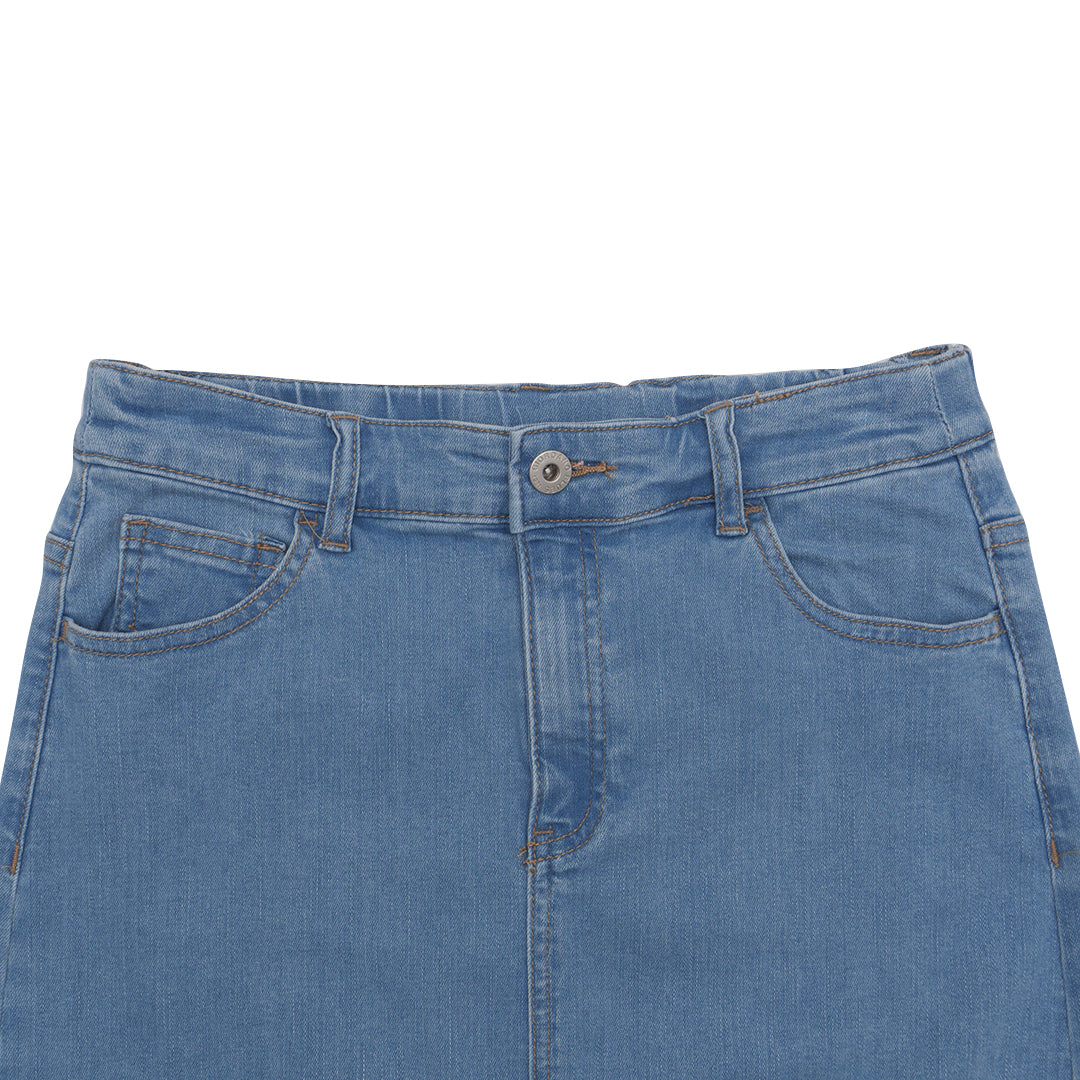 GIORDANO Women's High Waist Comfort Fit Denim Skirt (05465222)