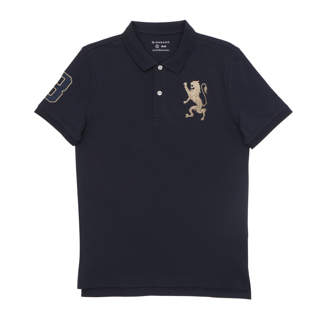 GIORDANO Men's 3D Lion Polo (01015222)