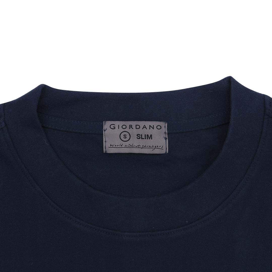 Giordano Men's Polyester Spandex Crew Neck Long Sleeves Tee (01025257)